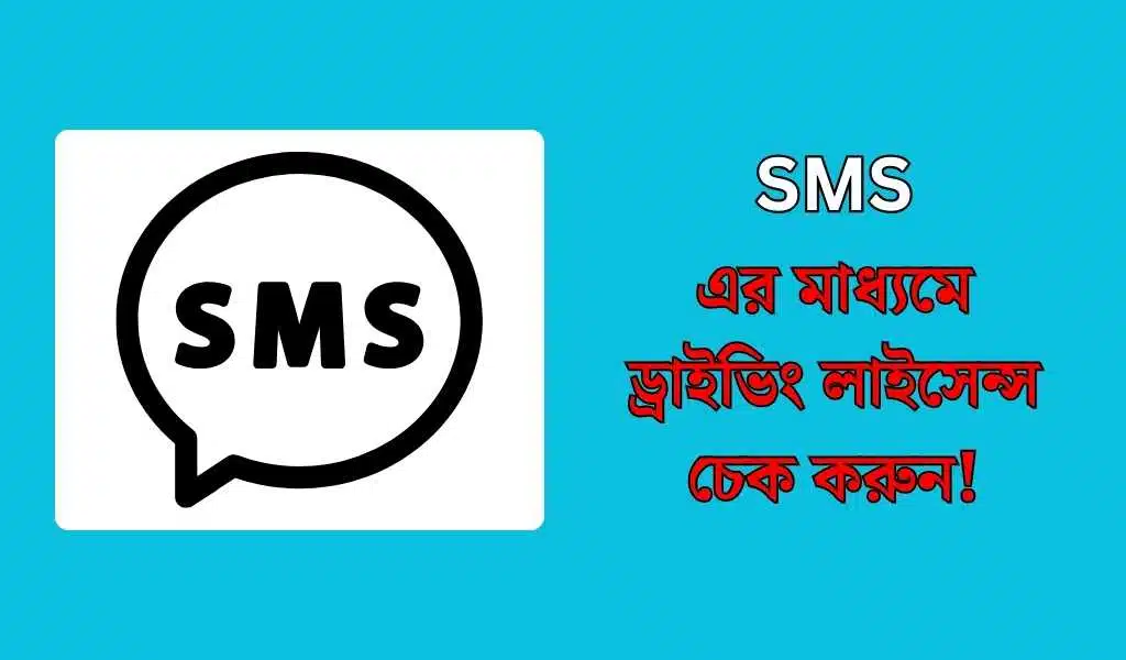 Driving license check SMS