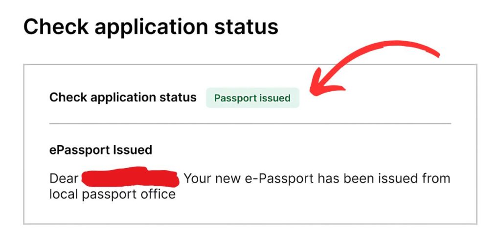 Current status of passport