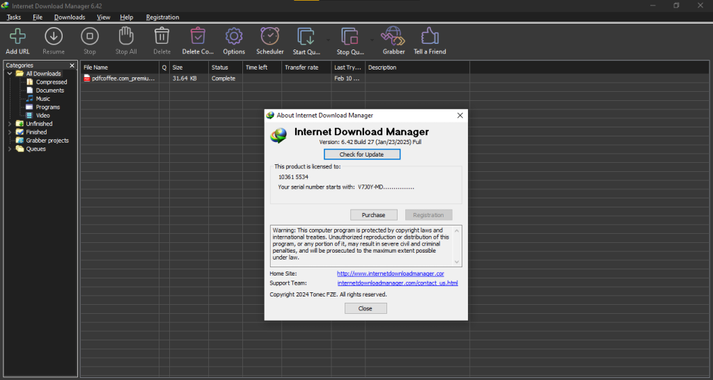 Internet Download Manager (IDM) Lifetime license key